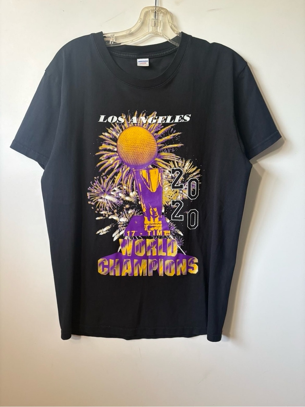 Undefeated Black Los Angeles World Champions 2020 Graphic Tee